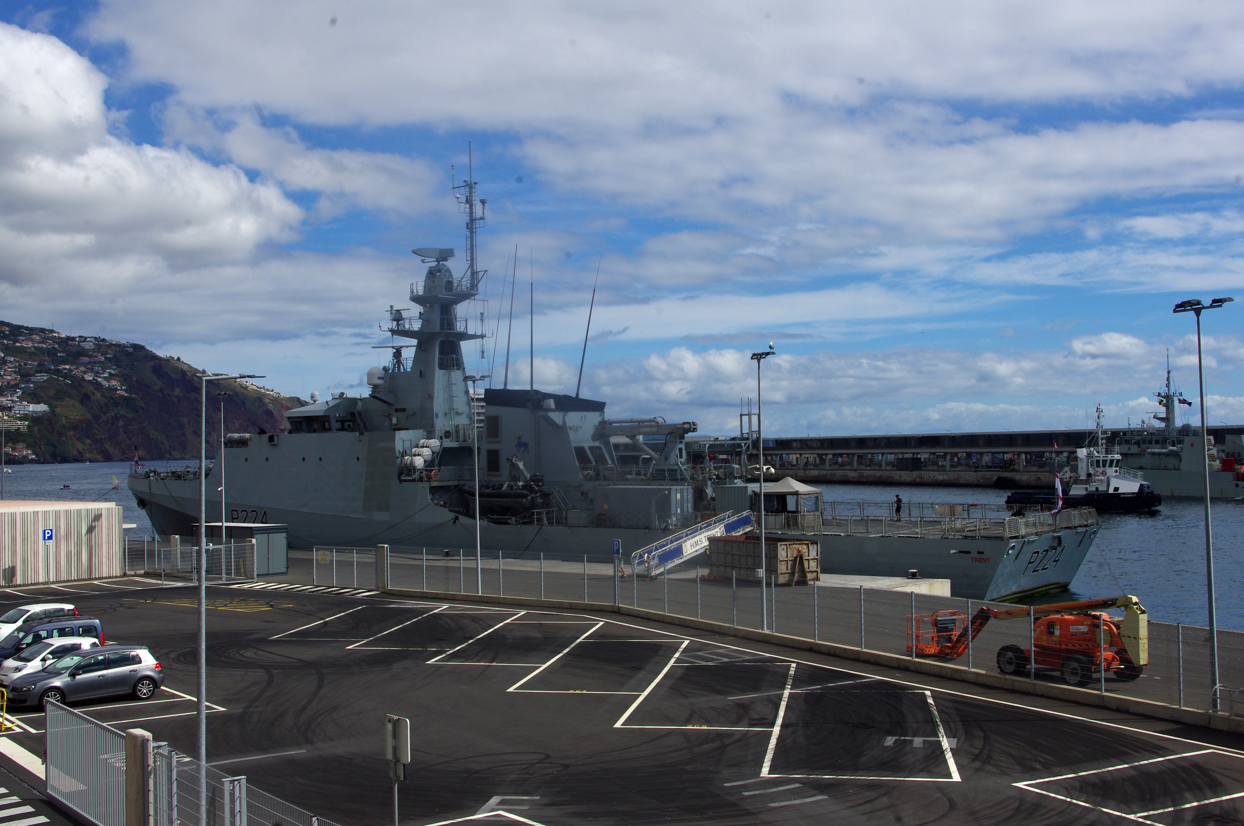 Portuguese Warship at new wharf Madeira 2023